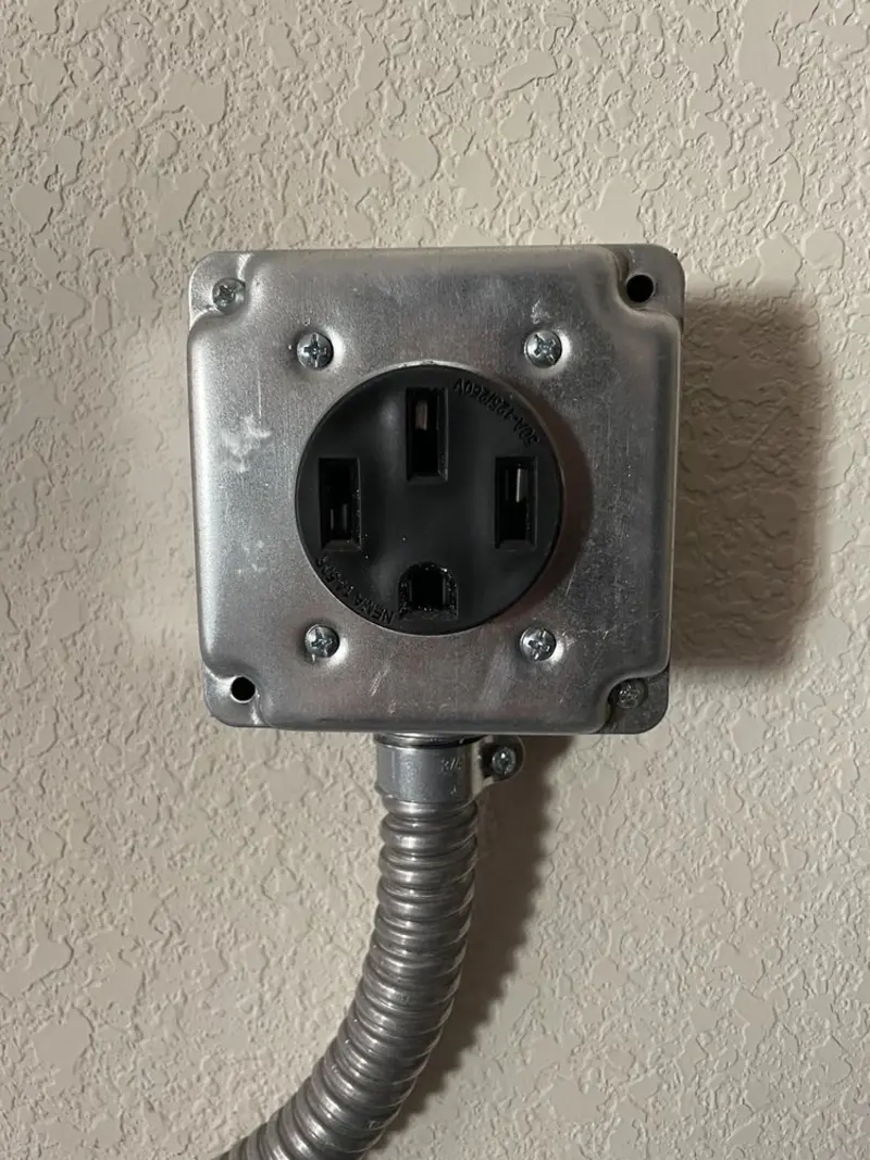 NEMA 14-50 outlet installed for Smart Home Electrical in Sugarcreek
